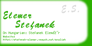 elemer stefanek business card